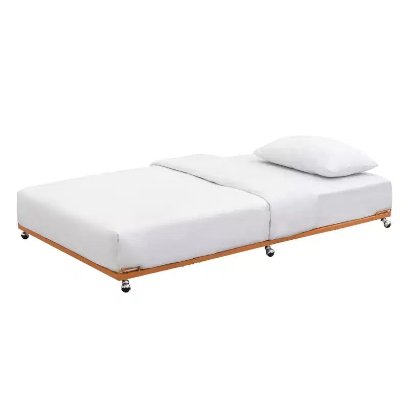 Cadre de lit gigogne en métal pour lit de repos, avec lattes en acier, format jumeau