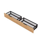 Lit superposé convertible en métal taille standard avec 2 tiroirs et une échelle - Noir