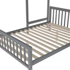 Lit mezzanine double en bois moderne avec escalier de rangement