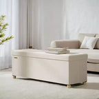 Storage Ottoman Bench, Storage Chest with Lid, 15 x 43.3 x 15.7 Inches, Foot Rest Stool, 30 Gal. (112 L), for Bedroom, Living Room