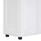 Meuble de Rangement Minimaliste avec Deux Portes et Étagères Réglables pour Salle de Bain, Bureau - Blanc