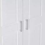 Meuble de Rangement Minimaliste avec Deux Portes et Étagères Réglables pour Salle de Bain, Bureau - Blanc