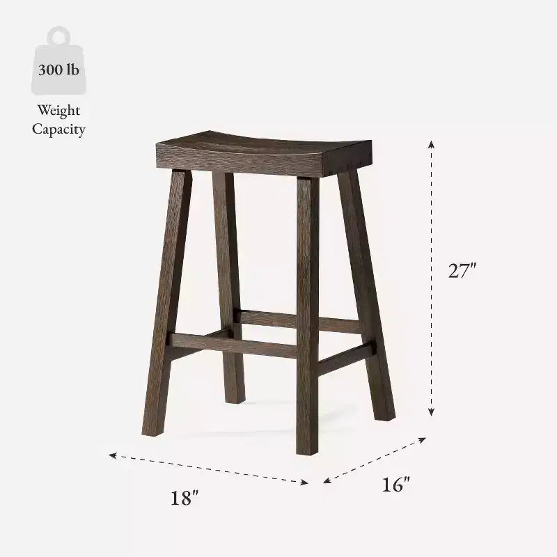 Tabouret de bar en bois sans dossier 27