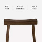Tabouret de bar en bois sans dossier 27