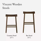 Tabouret de bar en bois sans dossier 27