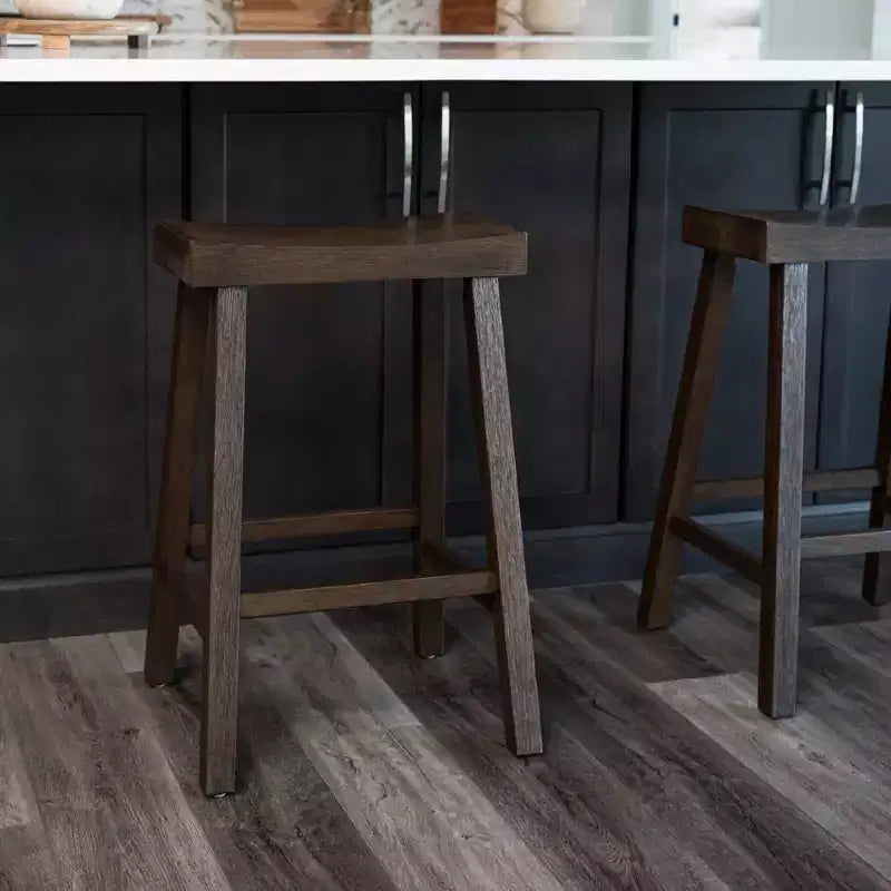 Tabouret de bar en bois sans dossier 27