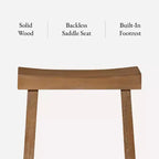 Tabouret de bar en bois sans dossier 27