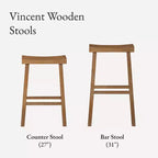 Tabouret de bar en bois sans dossier 27