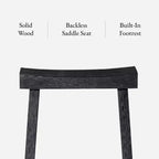 Tabouret de bar en bois sans dossier 27