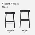 Tabouret de bar en bois sans dossier 27