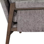 Fauteuil d'appoint moderne en velours, fauteuil rembourré de style Mid-Century avec pieds en bois d'hévéa pour salon, salle de lecture, chambre à coucher