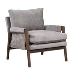 Fauteuil d'appoint moderne en velours, fauteuil rembourré de style Mid-Century avec pieds en bois d'hévéa pour salon, salle de lecture, chambre à coucher