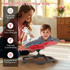 Chaise pivotante sensorielle pour enfants avec base métallique antidérapante, intérieur/extérieur, pétales bleus/rouges