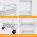Chariot roulant à 5 niveaux avec tiroir, organiseur mobile peu encombrant pour cuisine - Capacité de 150 kg
