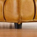 Pouffe polyvalent en cuir véritable
