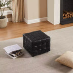Pouffe polyvalent en cuir véritable