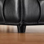 Pouffe polyvalent en cuir véritable