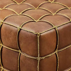Pouffe polyvalent en cuir véritable