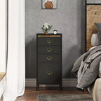 Meuble de rangement sous table en MDF avec tiroirs en tissu, roulettes verrouillables et rangement pour documents A4