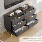 Commode de chambre à tiroirs avec pieds en métal, organisateur de commode en bois avec grand espace de rangement, commode moderne pour chambre à coucher, salon, couloir