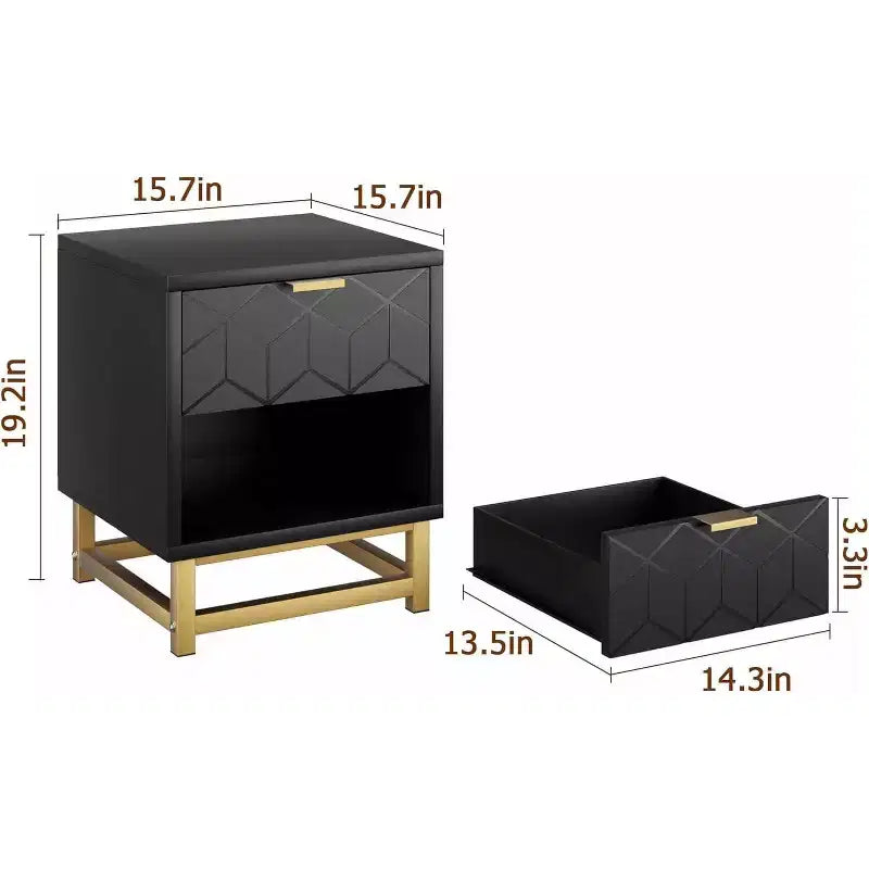 Commode de chambre à tiroirs avec pieds en métal, organisateur de commode en bois avec grand espace de rangement, commode moderne pour chambre à coucher, salon, couloir