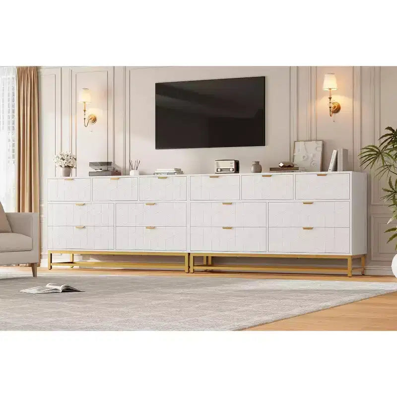 Commode de chambre à tiroirs avec pieds en métal, organisateur de commode en bois avec grand espace de rangement, commode moderne pour chambre à coucher, salon, couloir