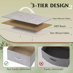 Commode à 8 tiroirs pour chambre à coucher, commode de rangement en tissu, commode large pour salon, placard, entrée, gris clair