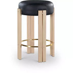 Meridian Furniture,Harrison Black Vegan Leather Counter Stool