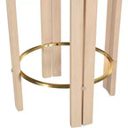 Tabouret de comptoir en cuir végétalien noir
