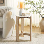 Table d'appoint en marbre - ACC3733A - Blanc/Naturel - Safavieh