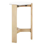 Table d'appoint en marbre - ACC3733A - Blanc/Naturel - Safavieh