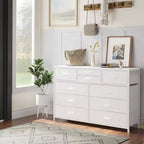Commode avec 10 tiroirs en tissu, meuble TV pour téléviseur de 50 pouces, meuble console multimédia avec rangement, mobilier de salon