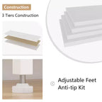 Commode avec 10 tiroirs en tissu, meuble TV pour téléviseur de 50 pouces, meuble console multimédia avec rangement, mobilier de salon