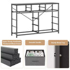 Commode avec 10 tiroirs en tissu, meuble TV pour téléviseur de 50 pouces, meuble console multimédia avec rangement, mobilier de salon