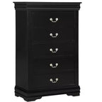 Meubles de chambre en bois massif – Commode 5 tiroirs ou table de chevet 2 tiroirs avec quincaillerie en laiton, montage facile