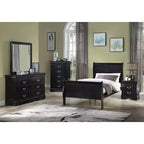 Meubles de chambre en bois massif – Commode 5 tiroirs ou table de chevet 2 tiroirs avec quincaillerie en laiton, montage facile