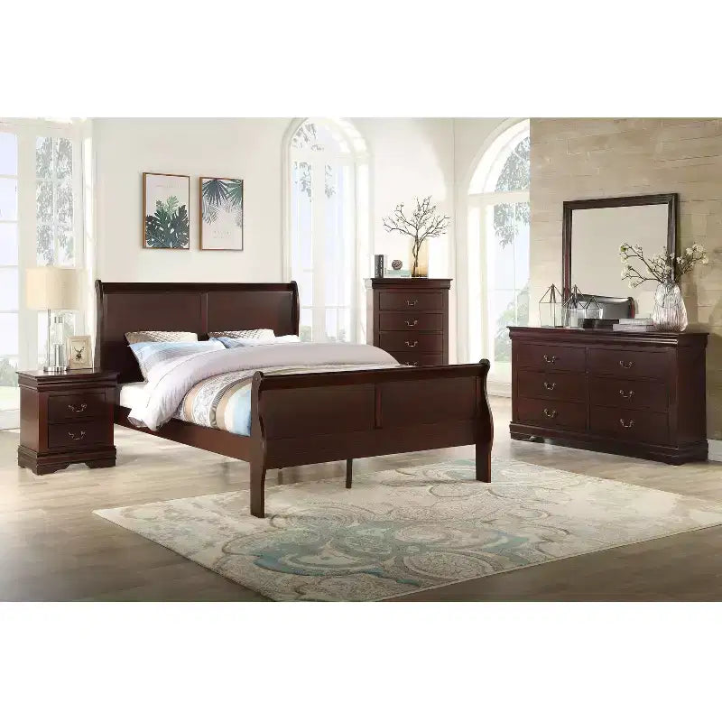 Meubles de chambre en bois massif – Commode 5 tiroirs ou table de chevet 2 tiroirs avec quincaillerie en laiton, montage facile