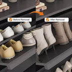 Meuble à chaussures en bois avec 4 tiroirs basculants, étagère à chaussures mince à 2 niveaux avec étagère réglable et amovible