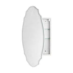 TEHOME 20 in. W x 30 in. H Novelty/Specialty Irregular Arched Frameless Beveled Surface Mounted Medicine Cabinet with Mirror