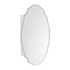 Armoire de toilette biseautée sans cadre en forme d'arche irrégulière avec miroir, montage en surface