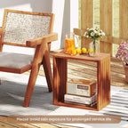 Étagère de rangement empilable 3 cubes pour petits espaces, teck (1 ou 2 paquets)