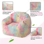 Pouf Géant en Fausse Fourrure, Rempli de Mousse, Canapé Paresseux pour Adulte, pour Salon, Chambre, Lecture, Jeux - Rose