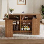 Meuble de bar en L, Table d'angle à liqueur à 4 niveaux avec porte-verres et étagères de rangement, pour cuisine, salon, bar à domicile