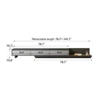 Meuble TV extensible Mid-century moderne, s'étend jusqu'à 360 cm, avec 3 tiroirs de rangement