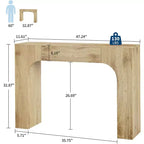 Console, Table de canapé rectangulaire en bois derrière le canapé, Table d'entrée industrielle, Table de couloir de ferme, Tables d'entrée de ferme