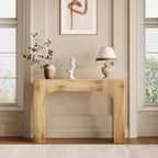 Console, Table de canapé rectangulaire en bois derrière le canapé, Table d'entrée industrielle, Table de couloir de ferme, Tables d'entrée de ferme