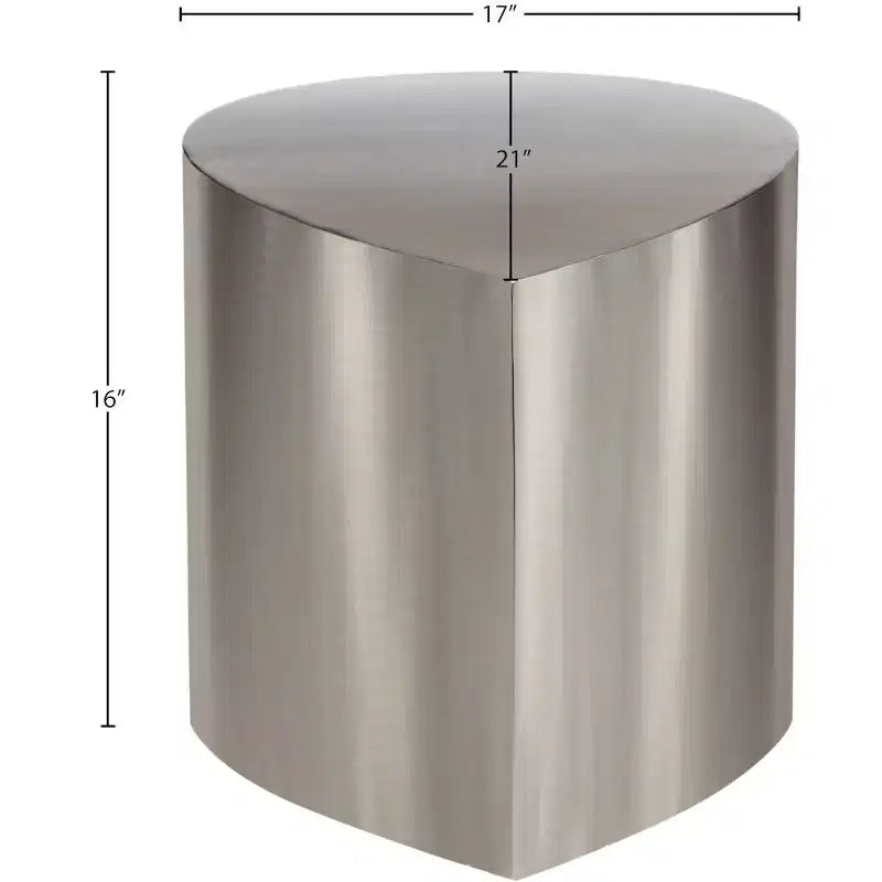 Ensemble de tables basses modulables en fer brossé argenté, 4 pièces, design gigogne contemporain