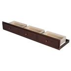 Lit superposé double sur toute la longueur avec tiroirs et escalier de rangement, cadre de lit superposé détachable en bois massif convertible