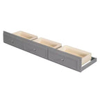 Lit superposé double sur toute la longueur avec tiroirs et escalier de rangement, cadre de lit superposé détachable en bois massif convertible