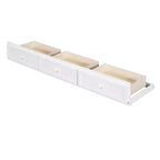 Lit superposé double sur toute la longueur avec tiroirs et escalier de rangement, cadre de lit superposé détachable en bois massif convertible